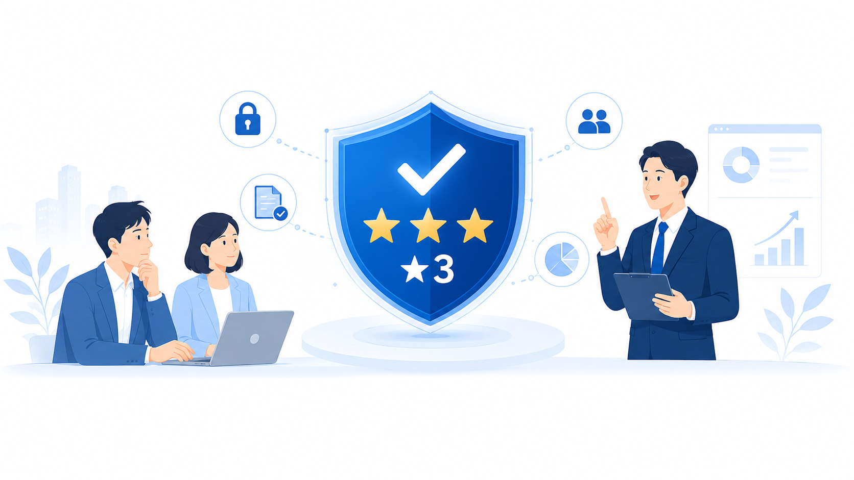 SCS評価制度対応を専門家が支援するイメージ